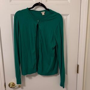J. Crew Teal Green Caryn Cardigan XL